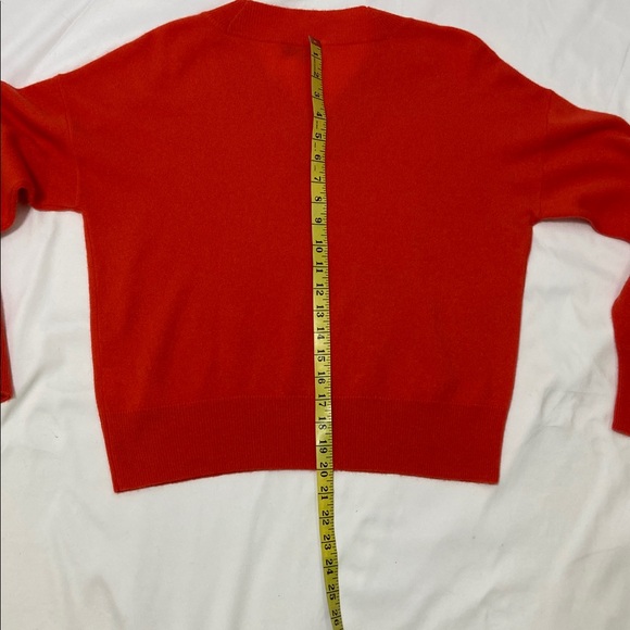 Madewell Women’s Orange,Cashmere,V-Neck Long Sleeve Sweater.Size- Medium - Picture 5 of 14